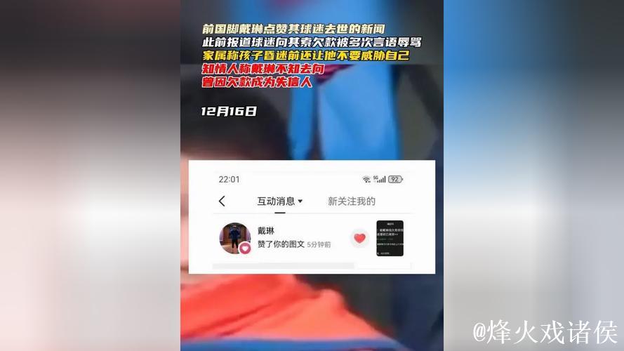 戴琳点赞球迷去世新闻,长期辱骂母亲行为令人心寒 戴琳点赞球迷去世新闻,长期辱骂母亲行为令人心寒